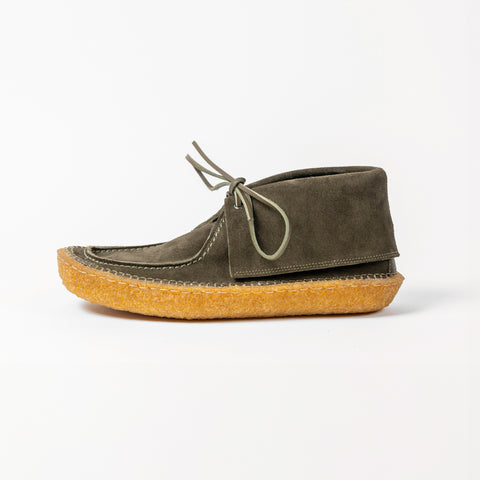 Hipswell Khaki handmade suede boot crepe sole